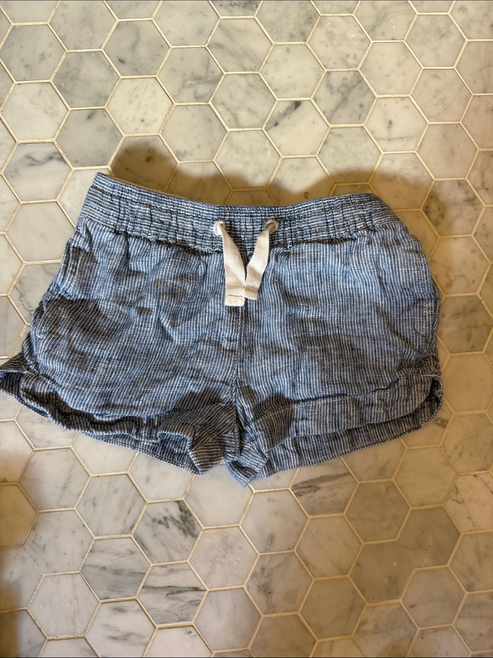 Crewcuts size 5 blue and white striped shorts
